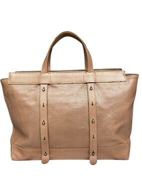 Il Bisonte Leather Adjustable Strape Tote Bag Made in Italy Pink Blush Tone